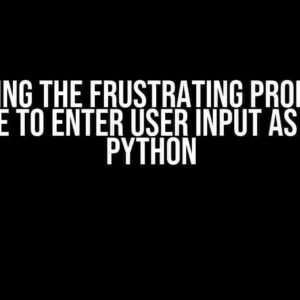 Solving the Frustrating Problem: Unable to Enter User Input as List in Python