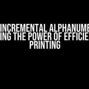 ZPL Incremental Alphanumeric: Unleashing the Power of Efficient Label Printing